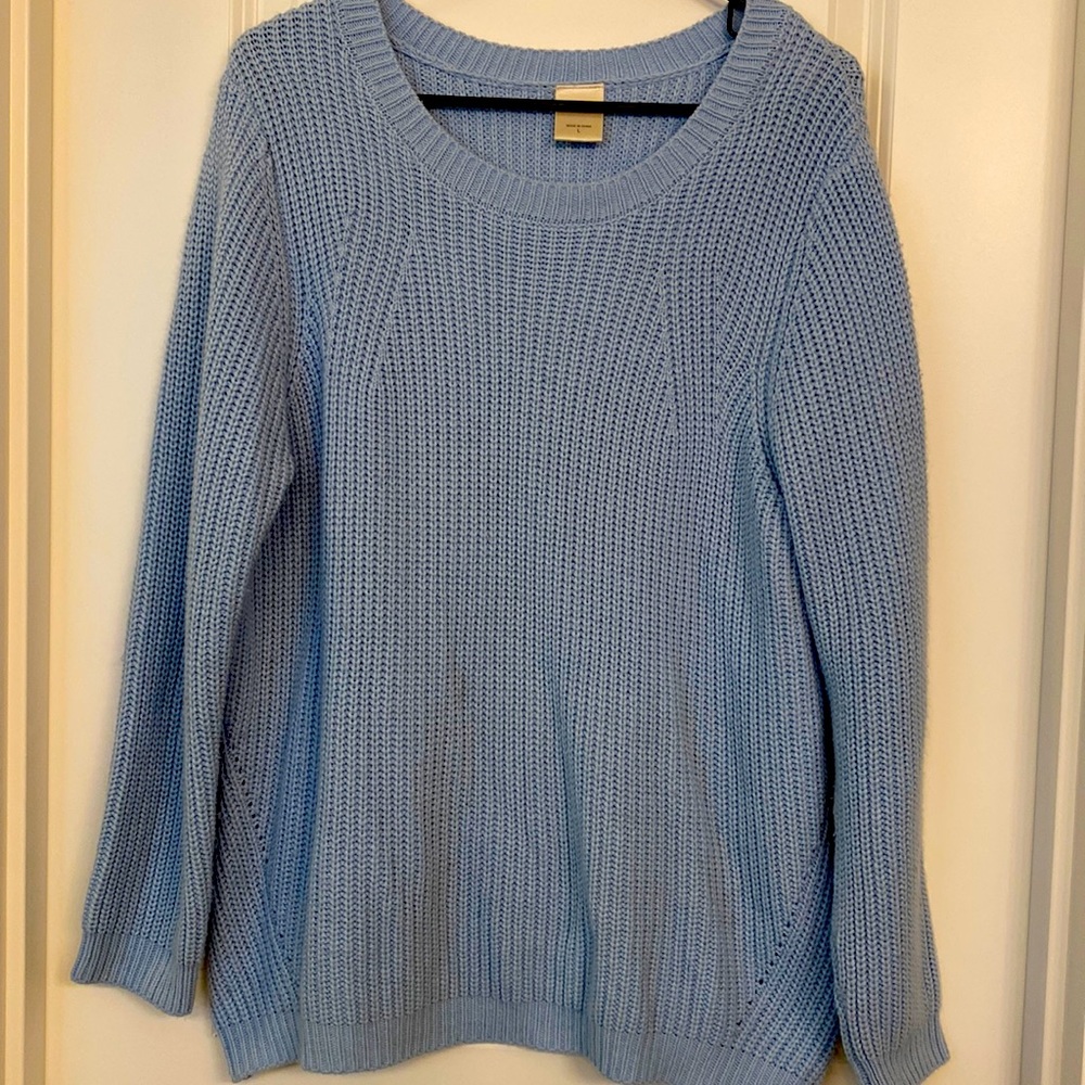 Darling Heather Blue Knit Sweater